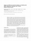 Simple and effective one-pot synthesis of (meth)acrylic block copolymers through atom transfer radical polymerization Cover Page