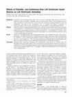 Research paper thumbnail of Effects of Pulsatile and Continuous-flow Left Ventricular Assist Devices on Left Ventricular Unloading