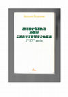 Research paper thumbnail of Manuel d'Histoire des Institutions (Ier - XVe siècle)