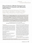 Research paper thumbnail of Phase II Study of Weekly Docetaxel and Capecitabine in Patients with Metastatic Breast Cancer