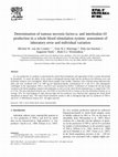 Research paper thumbnail of Determination of tumour necrosis factor-α and interleukin-10 production in a whole blood stimulation system: assessment of laboratory error and individual variation