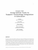 Research paper thumbnail of USING ONLINE TOOLS TO SUPPORT TECHNOLOGY INTEGRATION IN EDUCATION