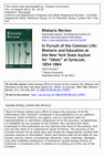 Research paper thumbnail of Rhetoric Review 32.3 (2013). "In Pursuit of the Common Life: Rhetoric and Education at the New York State Asylum for 'Idiots' at Syracuse, 1854–1884"