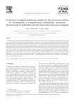 Research paper thumbnail of Evaluation of integral membrane antigens of Mycobacterium habana for serodiagnosis of extrapulmonary tuberculosis: association between levels of antibodies and Mycobacterium tuberculosis antigens