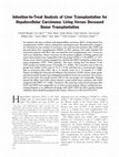 Research paper thumbnail of Intention-to-Treat Analysis of Liver Transplantation in Selected, Aggressively Treated HCC Patients Exceeding the Milan Criteria