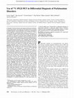 Use of 11C-PE2I PET in differential diagnosis of parkinsonian disorders Cover Page