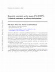 Research paper thumbnail of Geometric constraints on the space of N=2 SCFTs I: physical constraints on relevant deformations