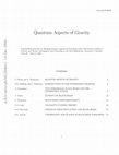 Research paper thumbnail of Quantum Aspects of Gravity