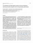 Low proliferative and high migratory activity in the area of Brachyury expressing mesoderm progenitor cells in the gastrulating rabbit embryo Cover Page