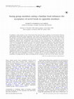 Research paper thumbnail of Seeing group members eating a familiar food enhances the acceptance of novel foods in capuchin monkeys