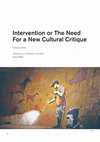 Research paper thumbnail of Intervention or The Need For a New Cultural Critique