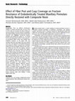 Effect of Fiber Post and Cusp Coverage on Fracture Resistance of Endodontically Treated Maxillary Premolars Directly Restored with Composite Resin Cover Page