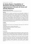 Research paper thumbnail of On Being Modern: Possibilities of Resistance through Primitivism and Ingenuousness in Ernesto de Sousa and Almada Negreiros, in RIHA Journal, special issue "Southern Modernisms. Critical Stances through Regional Appropriations"