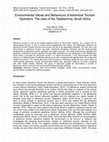 Research paper thumbnail of Environmental Values and Behaviours of Adventure Tourism Operators: The case of the Tsitsikamma, South Africa