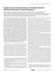 Research paper thumbnail of Single Channel Characterization of the Mitochondrial Ryanodine Receptor in Heart Mitoplasts