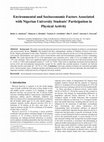 Research paper thumbnail of Environmental and Socioeconomic Factors Associated with Nigerian University Students’ Participation in Physical Activity