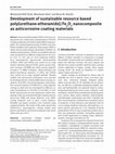 Research paper thumbnail of Development of sustainable resource based poly(urethane-etheramide)/Fe2O3 nanocomposite as Anti-corrosive coating materials