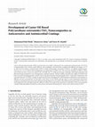 Research paper thumbnail of Development of castor oil based poly(urethane esteramide)/TiO2 nanocomposites as anticorrosive and antimicrobial coatings