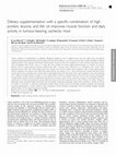 Research paper thumbnail of Dietary supplementation with a specific combination of high protein, leucine, and fish oil improves muscle function and daily activity in tumour-bearing cachectic mice