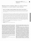 Research paper thumbnail of Beneficial immune modulatory effects of a specific nutritional combination in a murine model for cancer cachexia