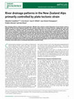 Research paper thumbnail of River drainage patterns in the New Zealand Alps primarily controlled by plate tectonic strain