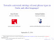 Research paper thumbnail of Towards a universal ontology of noun phrase types in Uralic and other languages