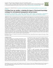 Research paper thumbnail of Learning from one another: evaluating the impact of horizontal knowledge exchange for environmental management and governance