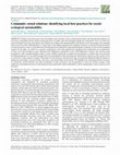 Research paper thumbnail of Community owned solutions: identifying local best practices for social- ecological sustainability