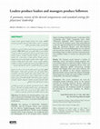 Leaders produce leaders and managers produce followers A systematic review of the desired competencies and standard settings for physicians' leadership Cover Page