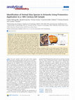 Research paper thumbnail of Identification of Animal Glue Species in Artworks Using Proteomics: Application to a 18th Century Gilt Sample