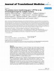 Research paper thumbnail of The pituitary tumor transforming gene 1 (PTTG-1): An immunological target for multiple myeloma