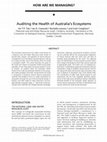 Auditing the Health of Australia's Ecosystems Cover Page