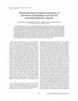 Research paper thumbnail of Transcript-based computer animation of movement: Evaluating a new tool for nonverbal behavior research