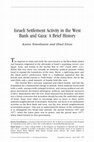 Israeli Settlement Activity in the West Bank and Gaza: A Brief History Cover Page