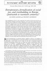 Research paper thumbnail of Entrepreneurs, formalization of social ties, and trustbuilding in Europe (fourteenth to twentieth centuries