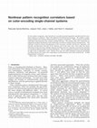 Research paper thumbnail of Nonlinear pattern recognition correlators based on color-encoding single-channel systems