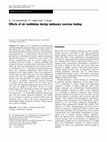 Research paper thumbnail of Effects of air ventilation during stationary exercise testing