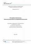 The Quality of Democracy: Democracy Barometer for Established Democracies Cover Page