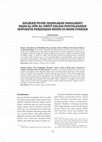 Research paper thumbnail of APLIKASI TEORI MASHLAHAH (MASLAHAT) NAJM AL-DÎN AL-THÛFÎ DALAM PENYELESAIAN SENGKETA PERJANJIAN BISNIS DI BANK SYARIAH