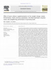 Research paper thumbnail of Effect of yeast cultures supplementation on live weight change, rumen fermentation, ciliate protozoa population, microbial hydrolytic enzymes status and slaughtering performance of growing lamb