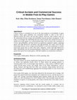 Research paper thumbnail of Critical Acclaim and Commercial Success in Mobile Free-to-Play Games