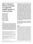 Research paper thumbnail of Effects of Hardwood Reduction Techniques on Longleaf Pine Sandhill Vegetation in Northwest Florida