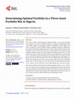 Determining Optimal Portfolio in a Three-Asset Portfolio Mix in Nigeria Cover Page