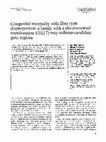 Research paper thumbnail of Congenital myopathy with fiber type disproportion: a family with a chromosomal translocation t(10; 17) may indicate candidate gene regions