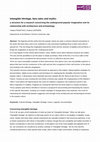 Research paper thumbnail of Andrea Leonardi, Tatiana Pignatale-Intangible Heritage, fairy tales and myths: a structure for a research concerning the underground popular imagination and its relationship with architecture and archaeology