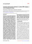 Contrast enhancement methods in sodium MR imaging: a new emerging technique Cover Page