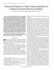 Research paper thumbnail of Numerical solutions to Nash-Cournot equilibria in coupled constraint electricity markets