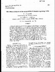 Research paper thumbnail of The effects of slurry on the acceptability of swards to grazing cattle.