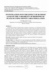 INVESTIGATION INTO THE EFFECT OF RANDOM LOAD ON THE VARIABILITY OF RESPONSE OF PLATE BY USING MONTE CARLO SIMULATION Cover Page