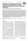 Modelling a sequencing batch reactor to treat the supernatant from anaerobic digestion of the organic fraction of municipal solid waste Cover Page